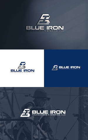 Logo Design by BehindSymbols for Blue Iron Foundations & Shoring, LLC | Design: #36787600
