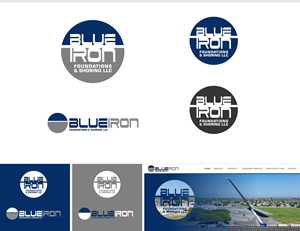 Diseño de Logo por DesignMX (Renan Mejia) para Blue Iron Foundations & Shoring, LLC | Diseño: #36788979