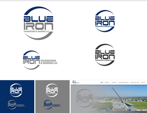 Diseño de Logo por DesignMX (Renan Mejia) para Blue Iron Foundations & Shoring, LLC | Diseño: #36789043