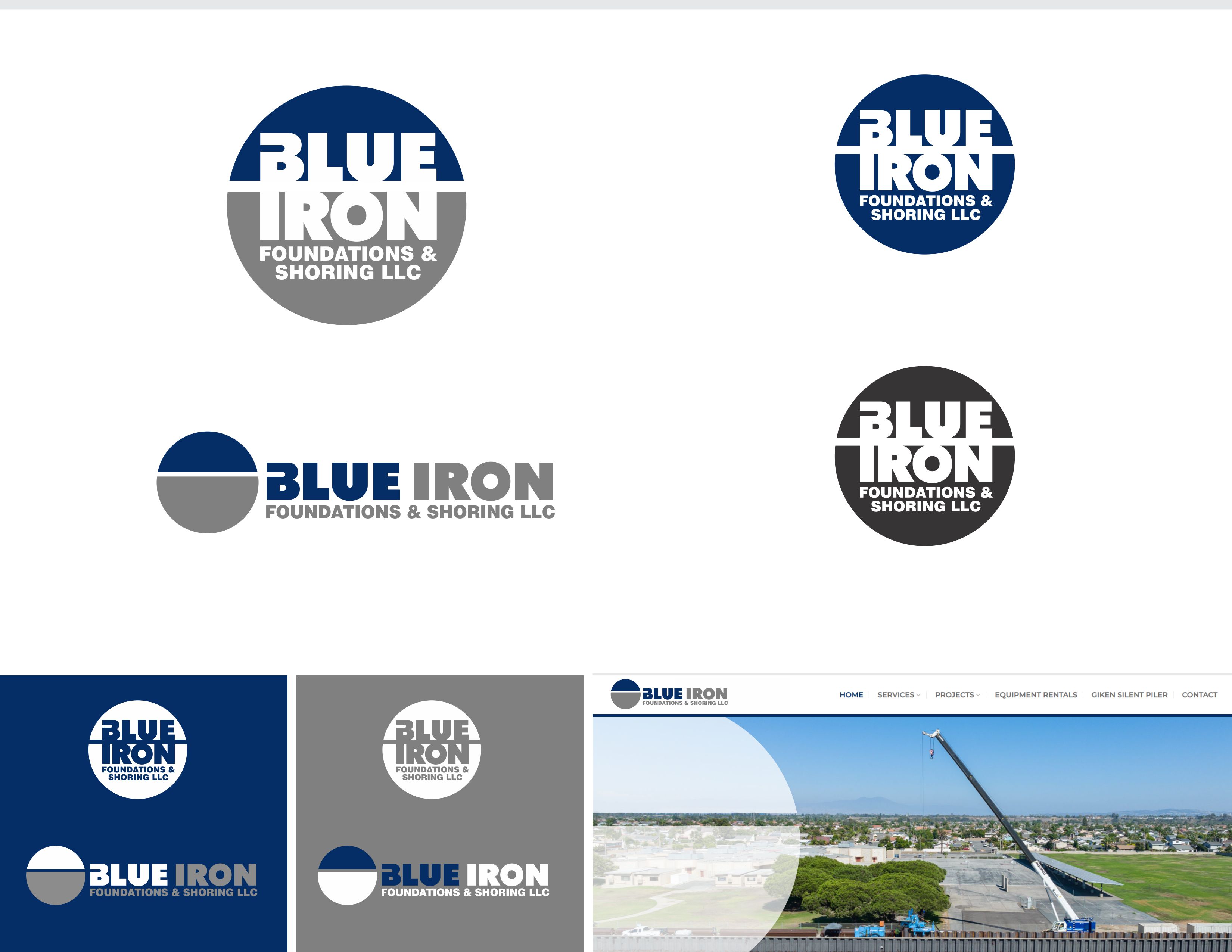 Logo Design by DesignMX (Renan Mejia) for Blue Iron Foundations & Shoring, LLC | Design #36789161