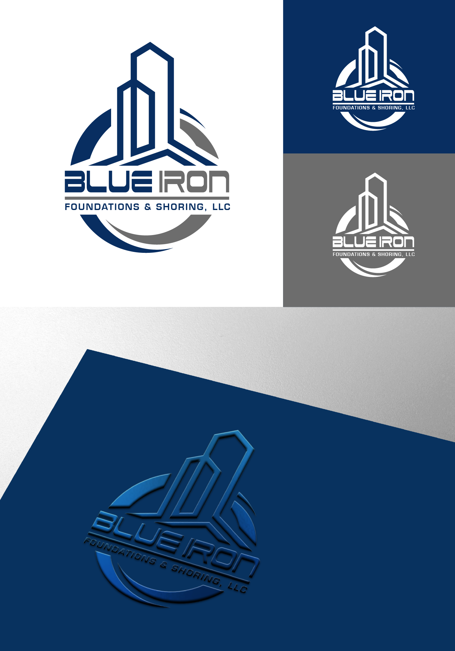 Logo Design by bpampa81 for Blue Iron Foundations & Shoring, LLC | Design #36816413