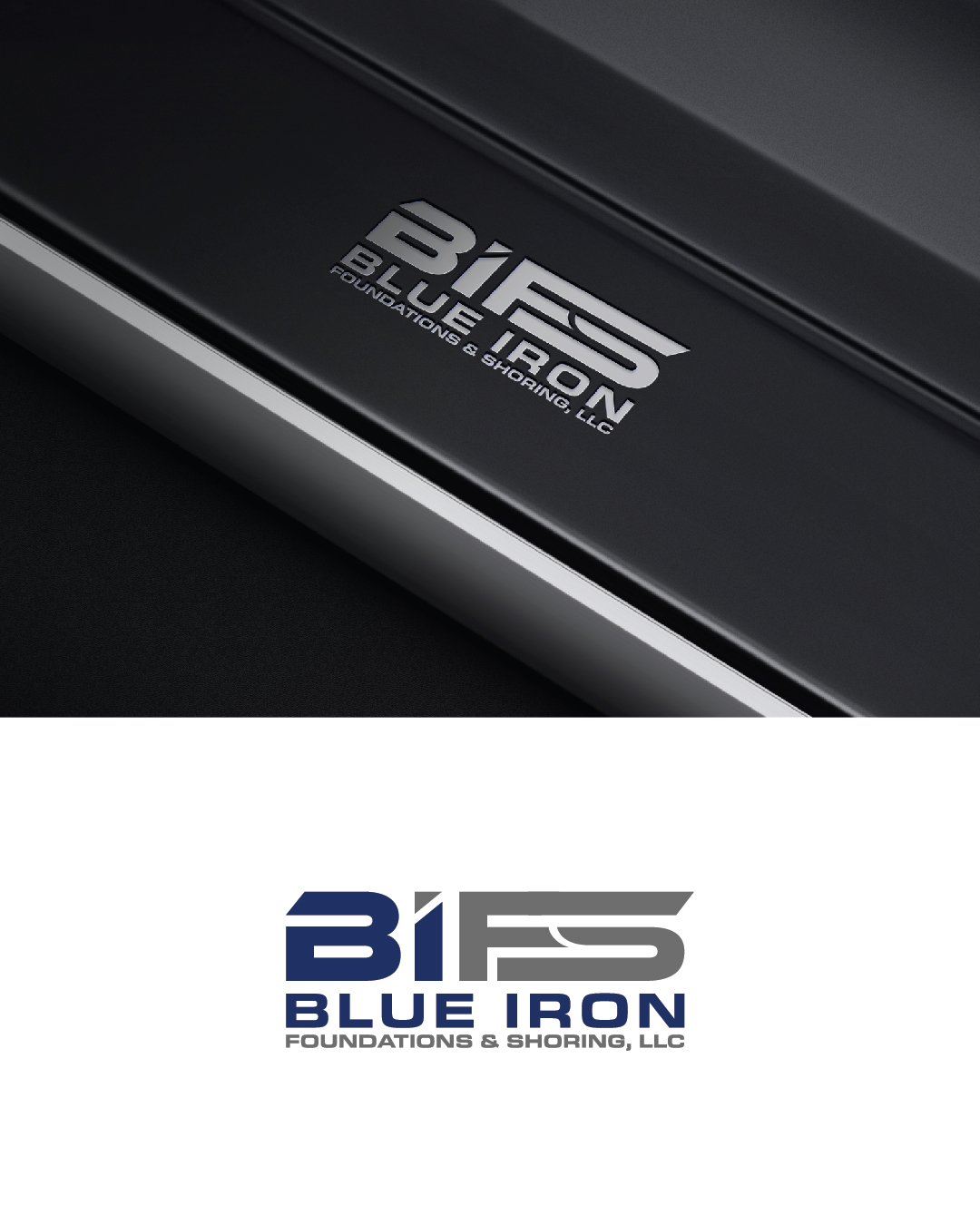 Diseño de Logo por GoGraphicsDesign para Blue Iron Foundations & Shoring, LLC | Diseño #36808221