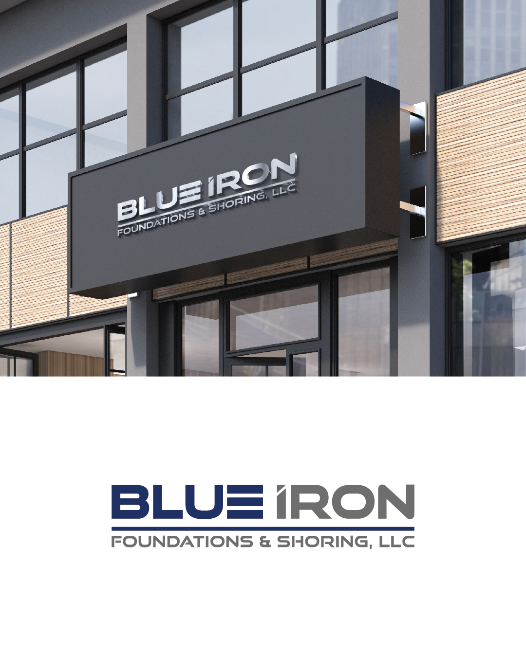 Logo Design by GoGraphicsDesign for Blue Iron Foundations & Shoring, LLC | Design #36808222