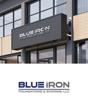 Logo Design by GoGraphicsDesign for Blue Iron Foundations & Shoring, LLC | Design: #36808222
