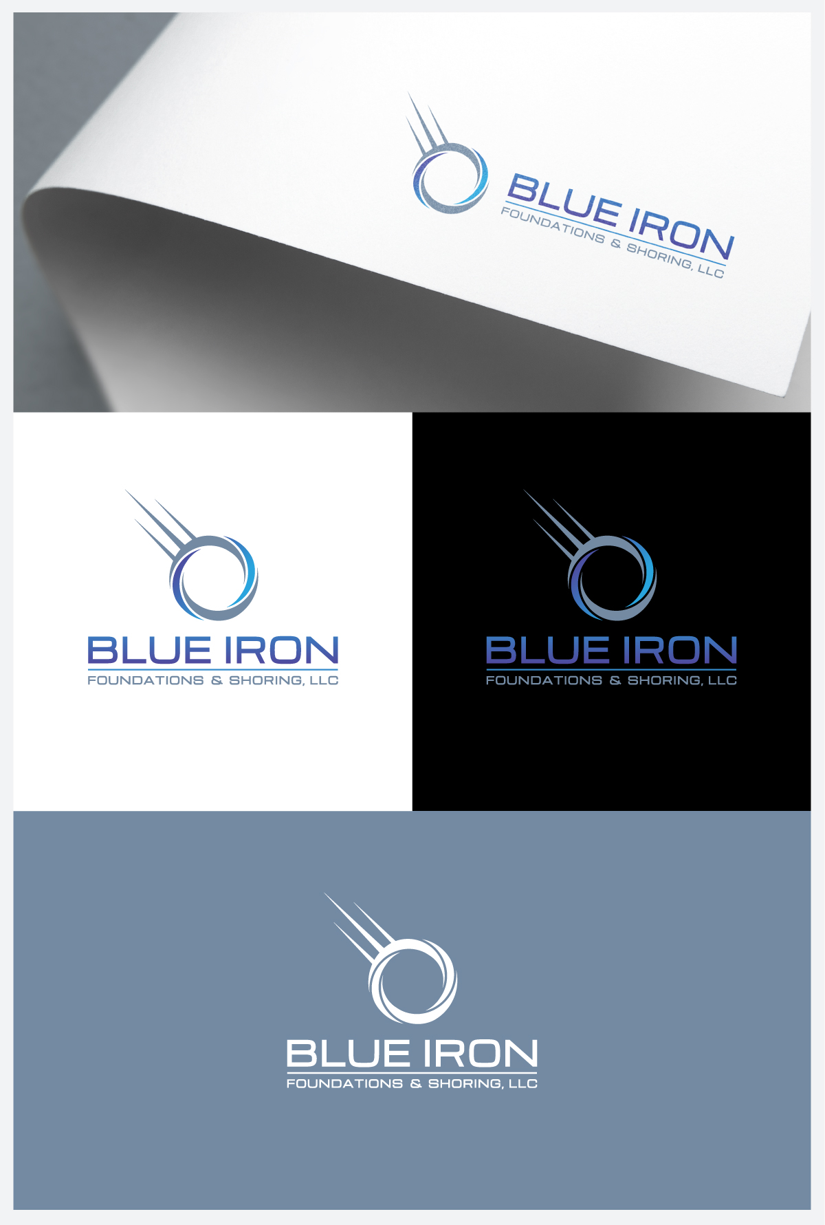 Logo Design by anonrotide for Blue Iron Foundations & Shoring, LLC | Design #36818491