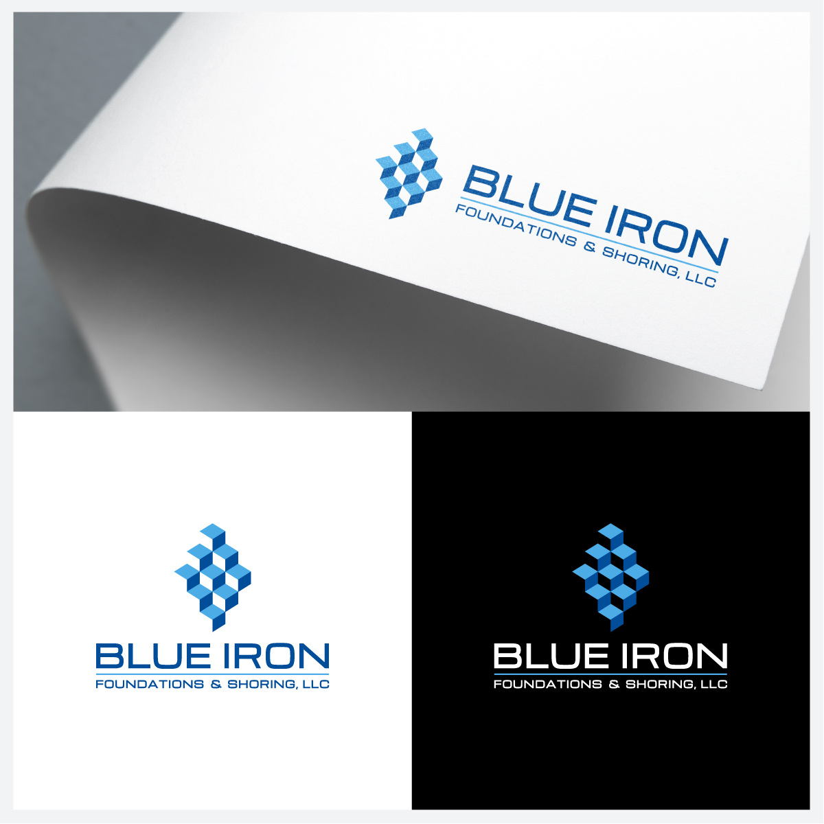 Logo Design by anonrotide for Blue Iron Foundations & Shoring, LLC | Design #36818499