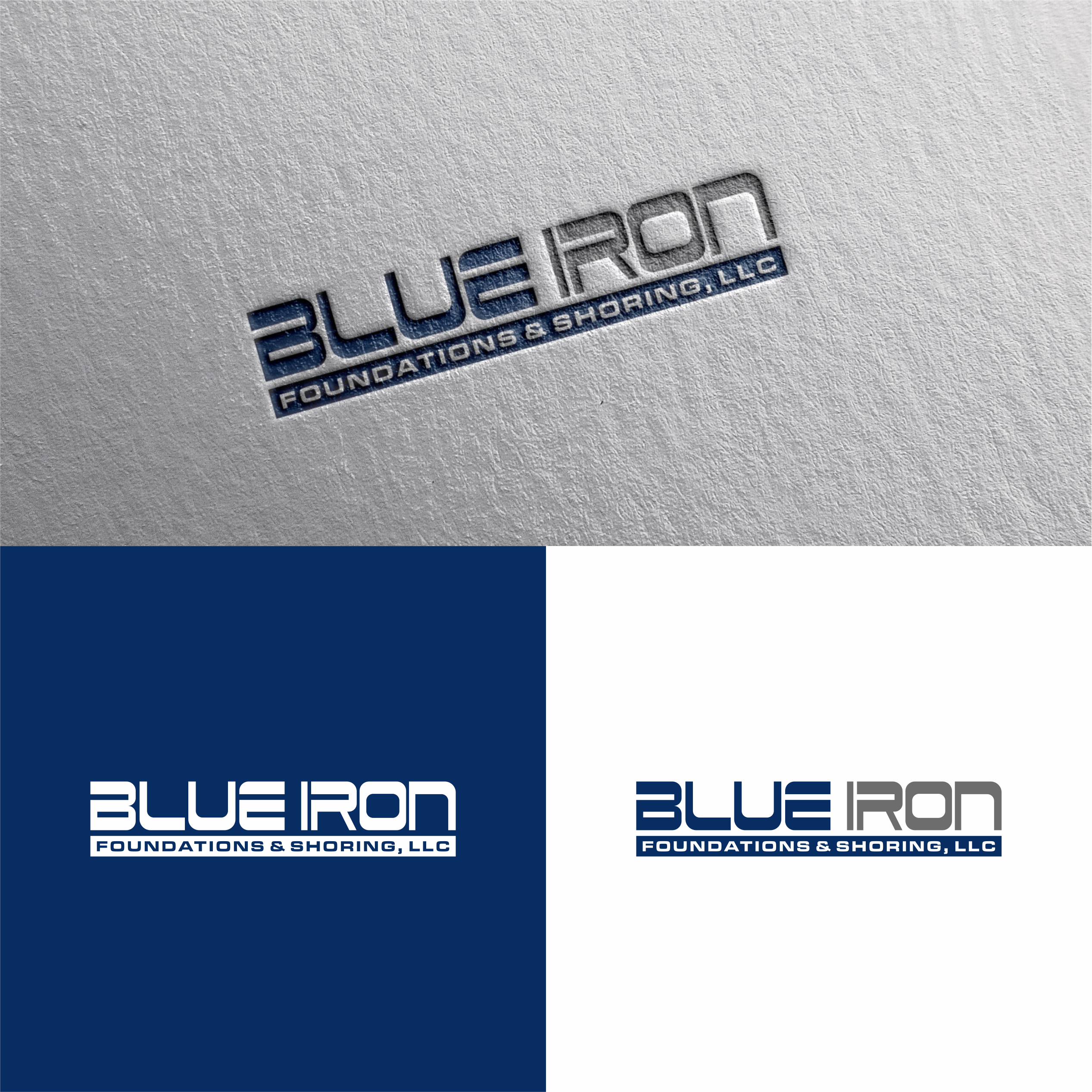 Logo-Design von achil78 für Blue Iron Foundations & Shoring, LLC | Design #36793499