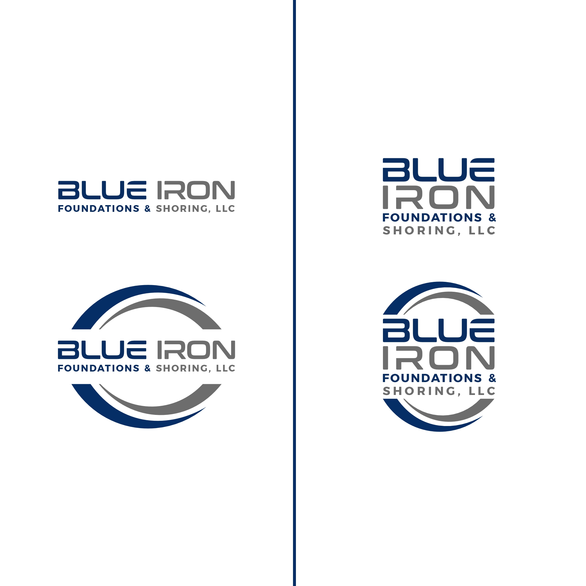 Logo-Design von hidro für Blue Iron Foundations & Shoring, LLC | Design #36785679