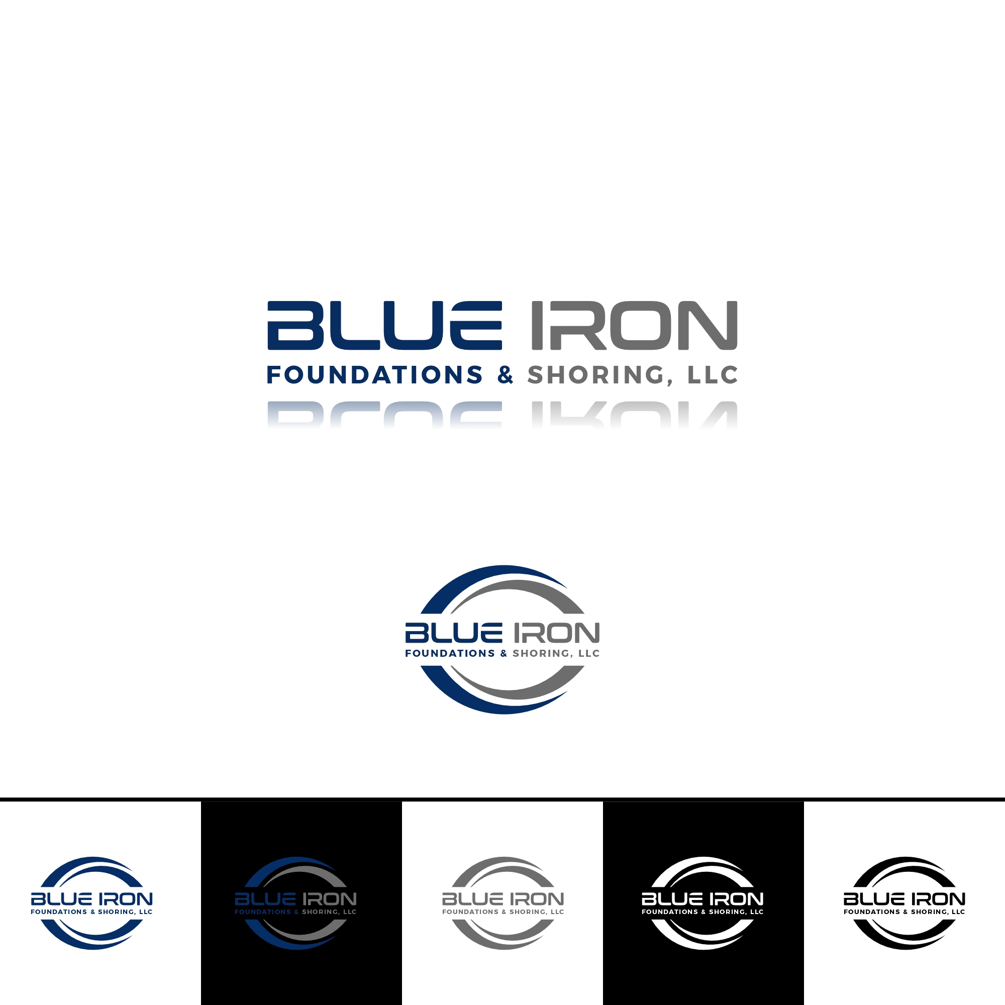 Logo Design by hidro for Blue Iron Foundations & Shoring, LLC | Design #36785714