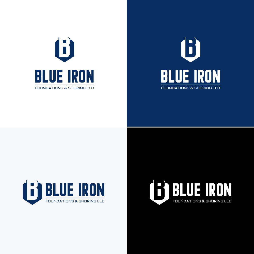 Logo-Design von objects für Blue Iron Foundations & Shoring, LLC | Design #36788859