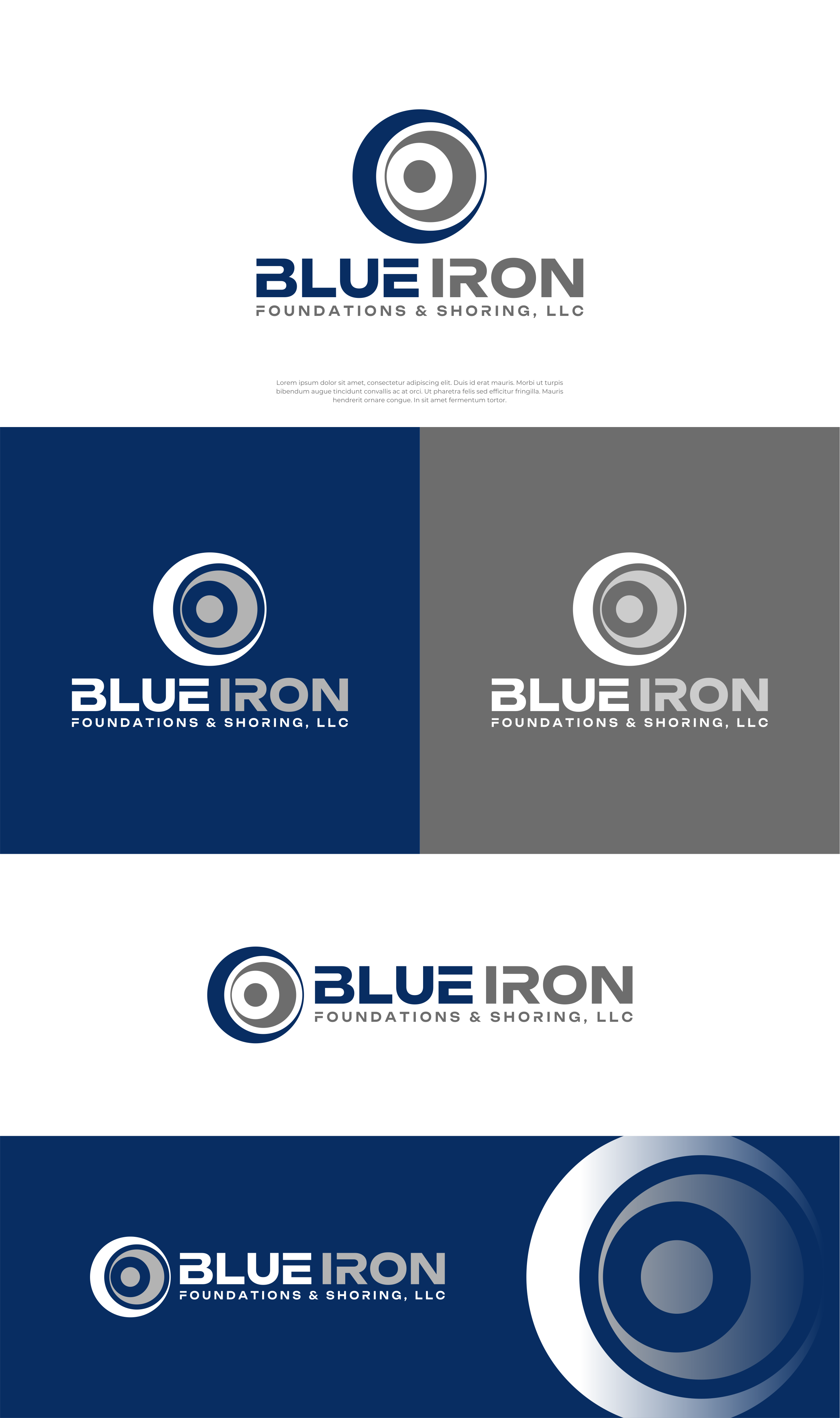 Logo Design by artswolf for Blue Iron Foundations & Shoring, LLC | Design #36791444