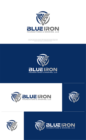 Logo Design by artswolf for Blue Iron Foundations & Shoring, LLC | Design: #36791555