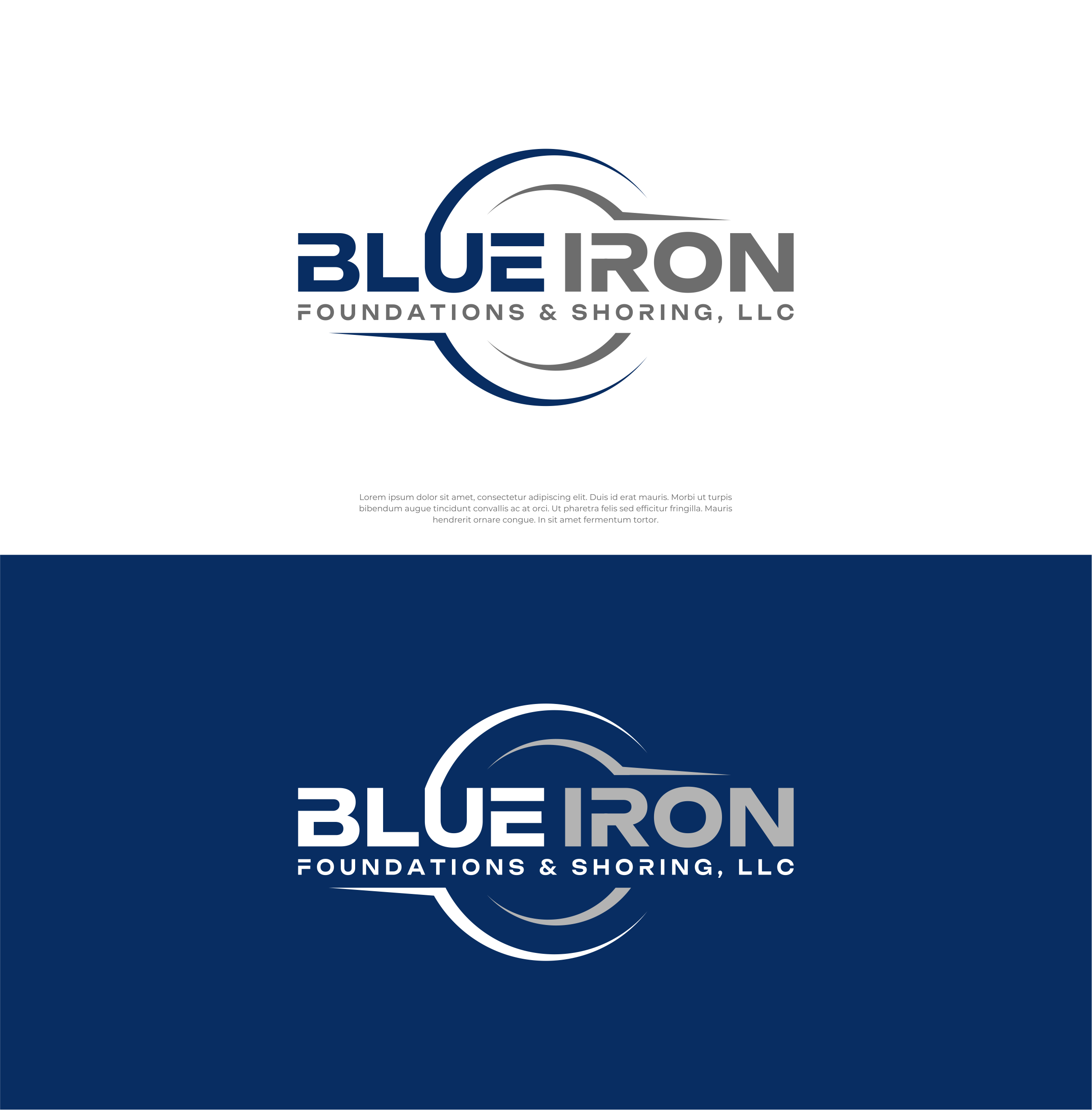 Logo Design by artswolf for Blue Iron Foundations & Shoring, LLC | Design #36791652