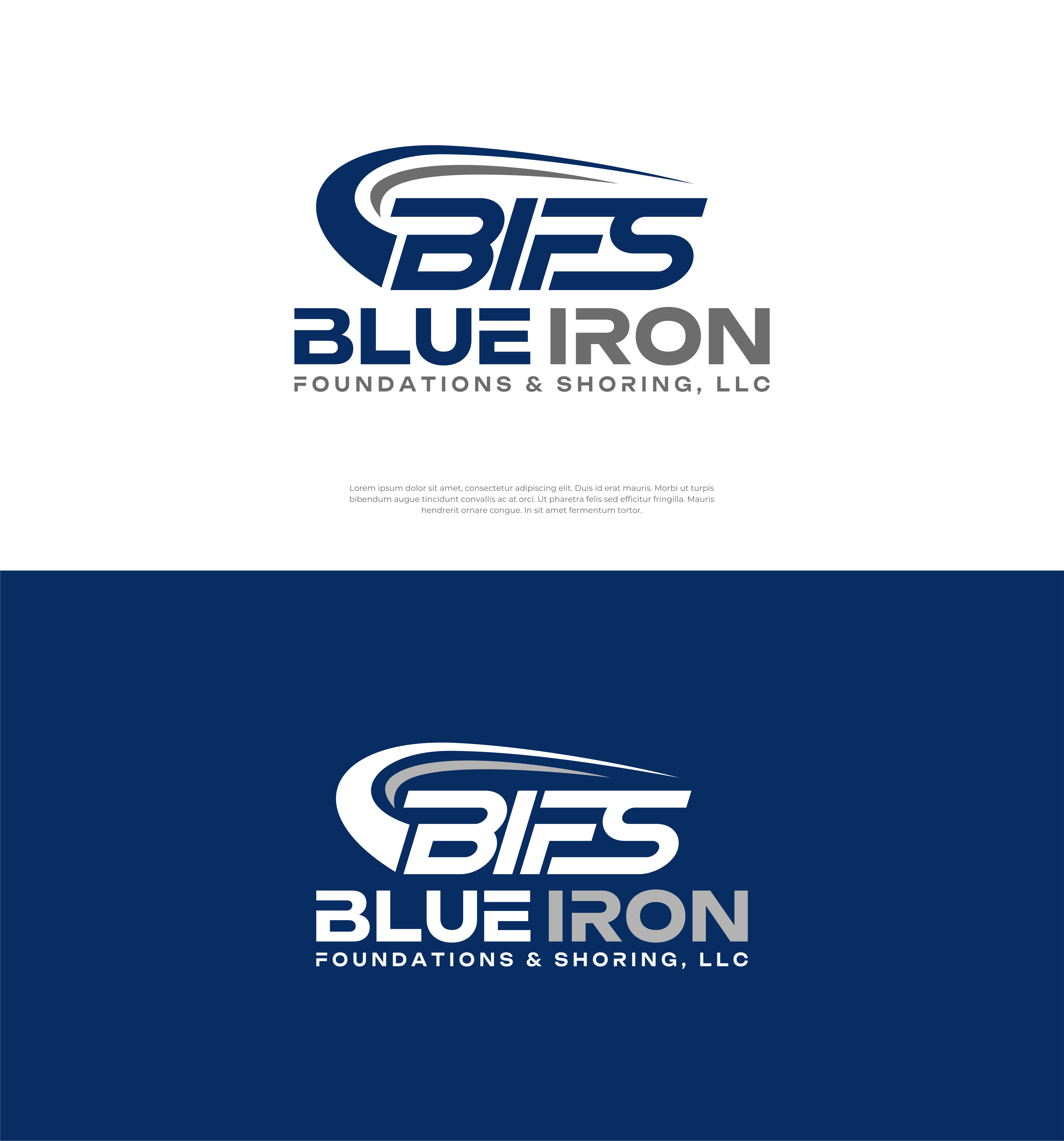 Logo Design by artswolf for Blue Iron Foundations & Shoring, LLC | Design #36797187