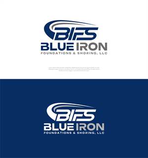 Logo Design by artswolf for Blue Iron Foundations & Shoring, LLC | Design: #36797187