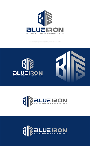 Logo Design by artswolf for Blue Iron Foundations & Shoring, LLC | Design: #36797189