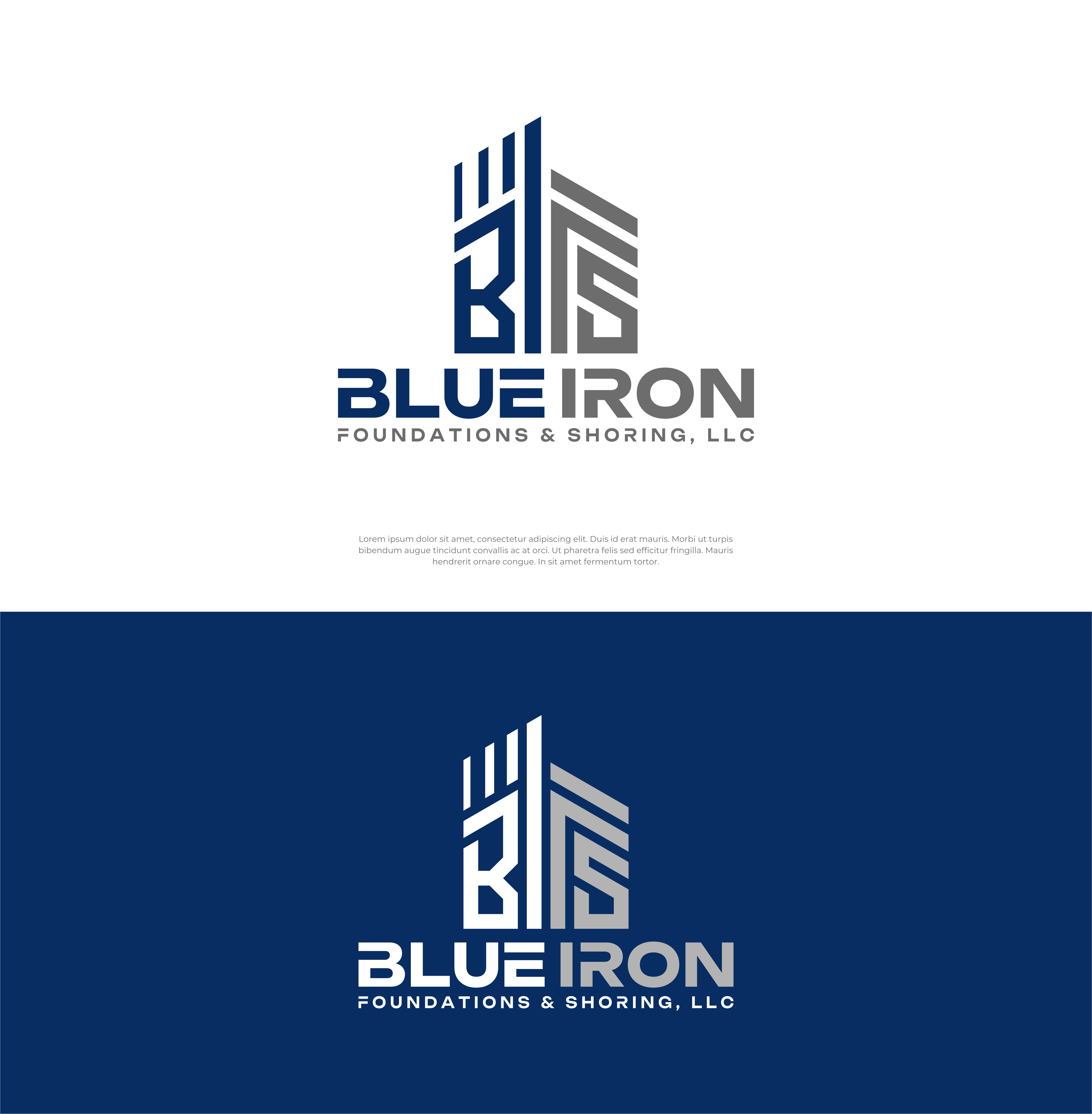 Design de Logo par artswolf pour Blue Iron Foundations & Shoring, LLC | Design #36797191