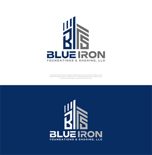 Logo Design by artswolf for Blue Iron Foundations & Shoring, LLC | Design: #36797191