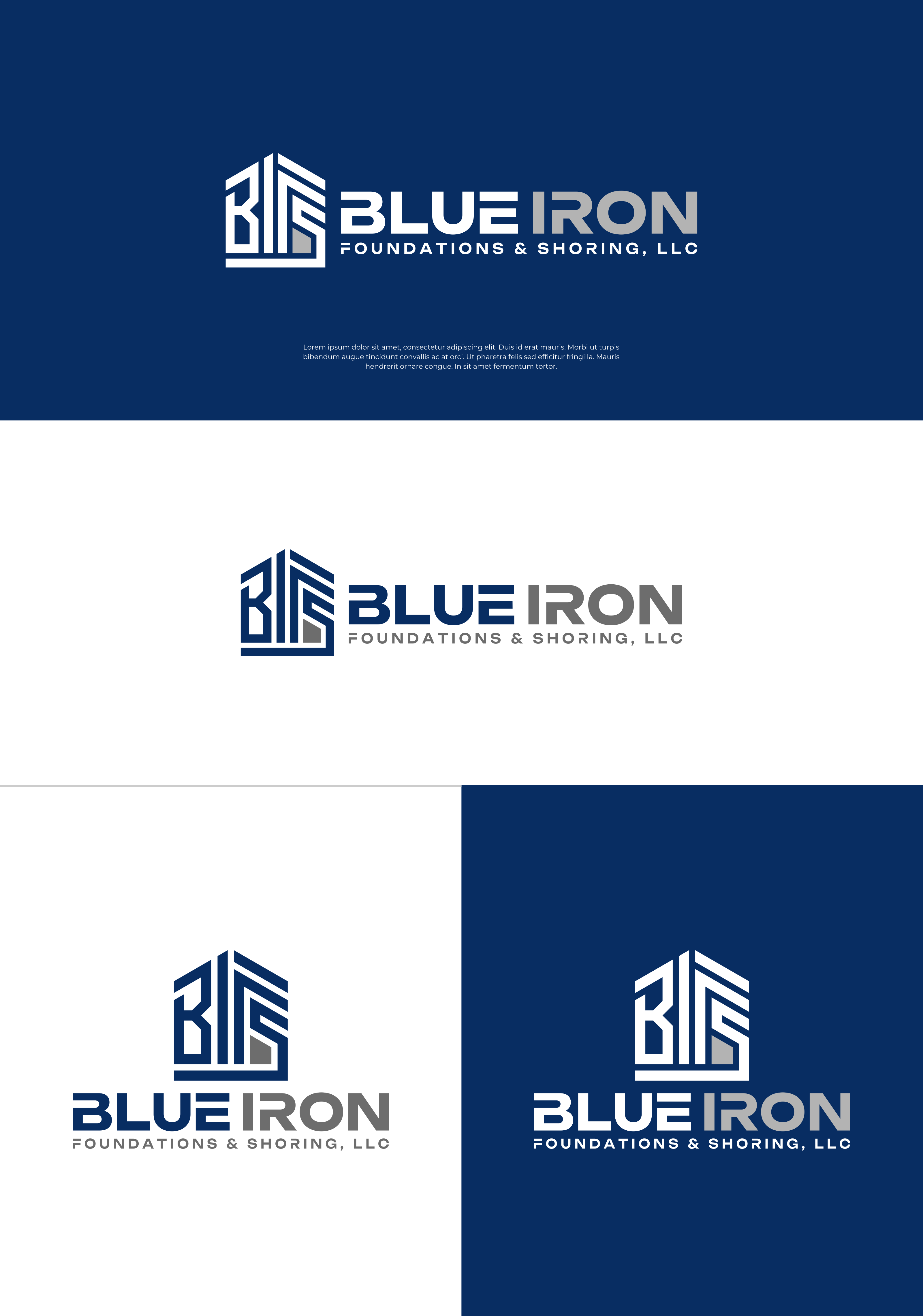 Design de Logo par artswolf pour Blue Iron Foundations & Shoring, LLC | Design #36797192