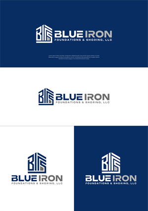 Logo Design by artswolf for Blue Iron Foundations & Shoring, LLC | Design: #36797192