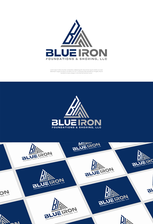 Logo Design by artswolf for Blue Iron Foundations & Shoring, LLC | Design: #36797193