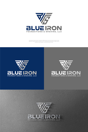 Logo Design by artswolf for Blue Iron Foundations & Shoring, LLC | Design: #36797195