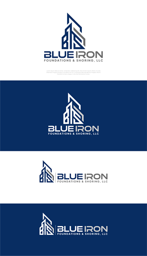 Logo Design by artswolf for Blue Iron Foundations & Shoring, LLC | Design: #36810992