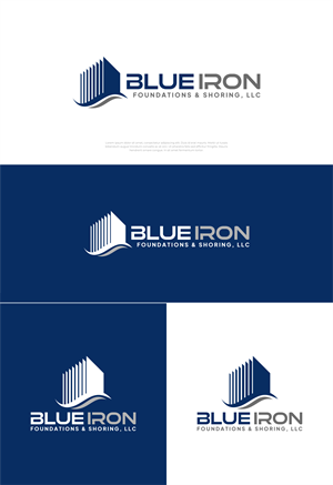 Logo Design by artswolf for Blue Iron Foundations & Shoring, LLC | Design: #36811038