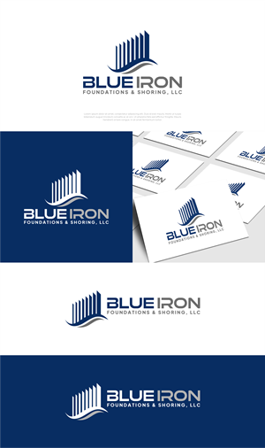 Logo Design by artswolf for Blue Iron Foundations & Shoring, LLC | Design: #36828320