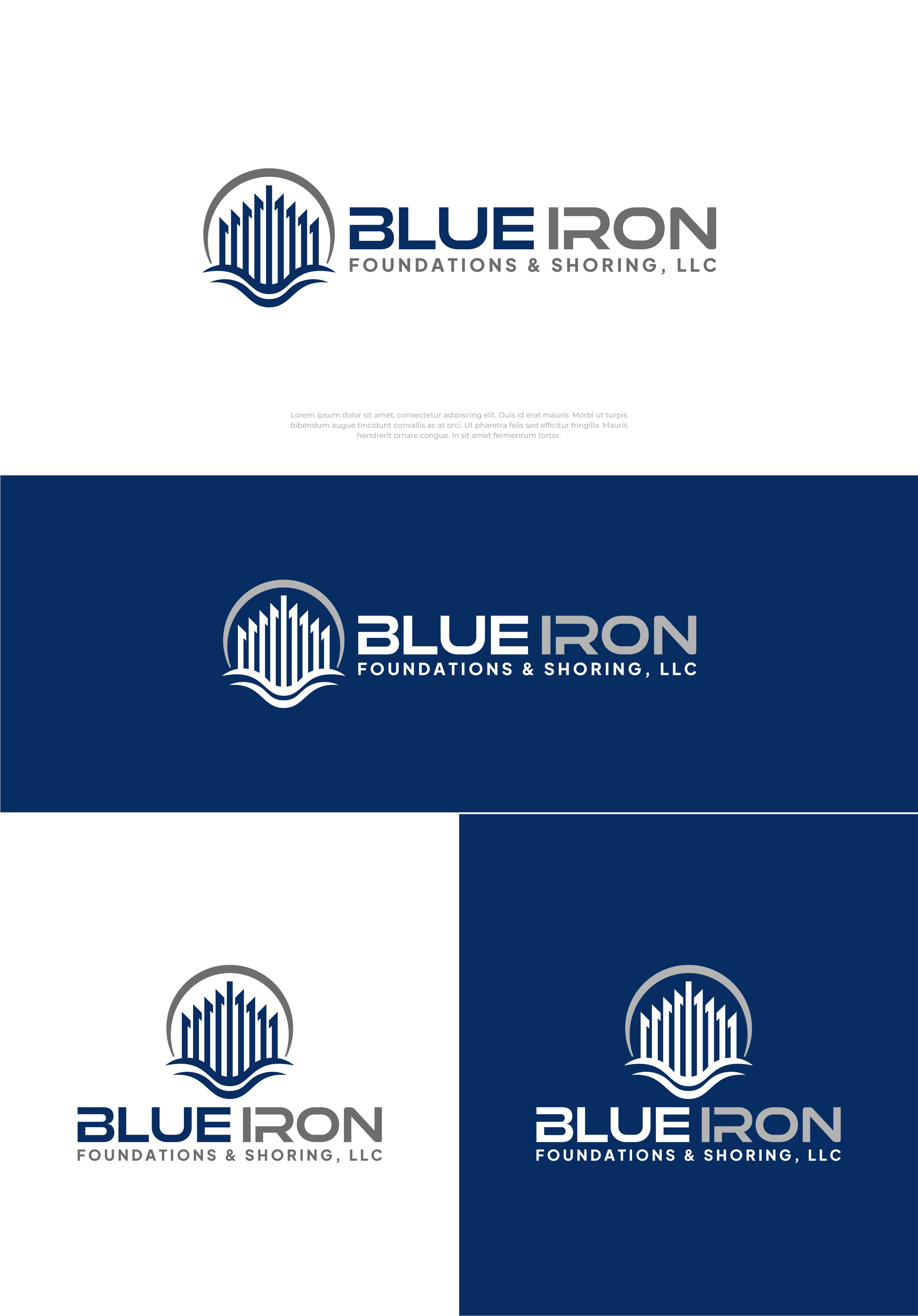 Design de Logo par artswolf pour Blue Iron Foundations & Shoring, LLC | Design #36828901