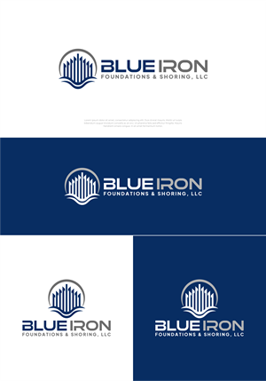 Logo Design by artswolf for Blue Iron Foundations & Shoring, LLC | Design: #36828901