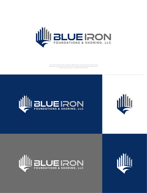 Logo Design by artswolf for Blue Iron Foundations & Shoring, LLC | Design: #36856285