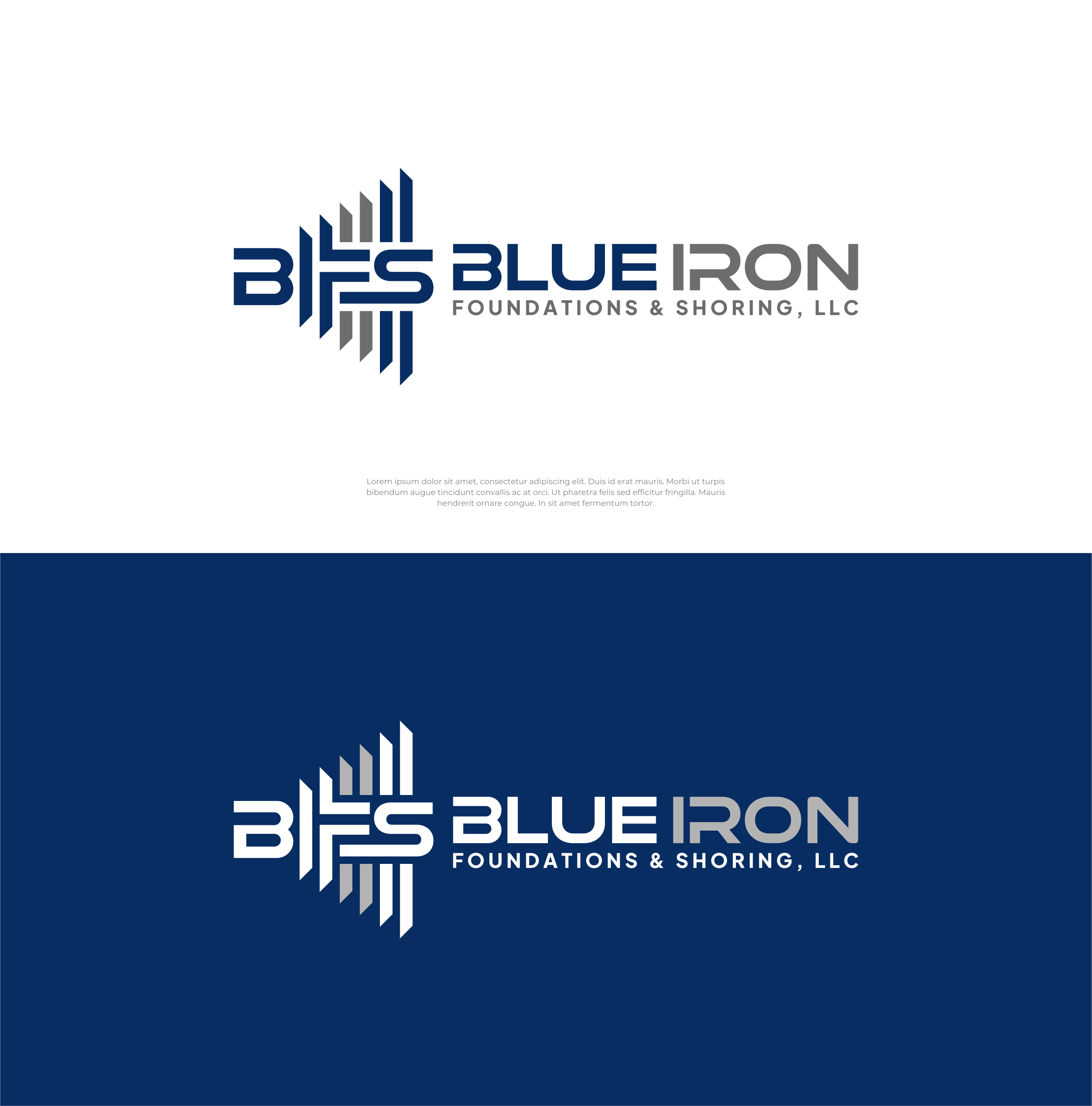 Design de Logo par artswolf pour Blue Iron Foundations & Shoring, LLC | Design #36856352