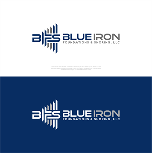 Logo Design by artswolf for Blue Iron Foundations & Shoring, LLC | Design: #36856352
