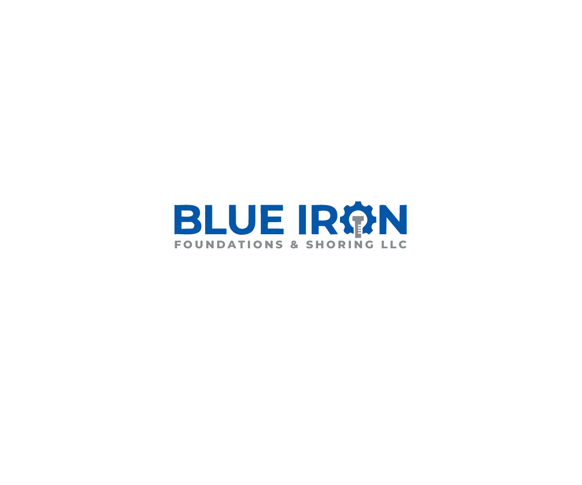 Logo Design by Mystrix for Blue Iron Foundations & Shoring, LLC | Design #36817052