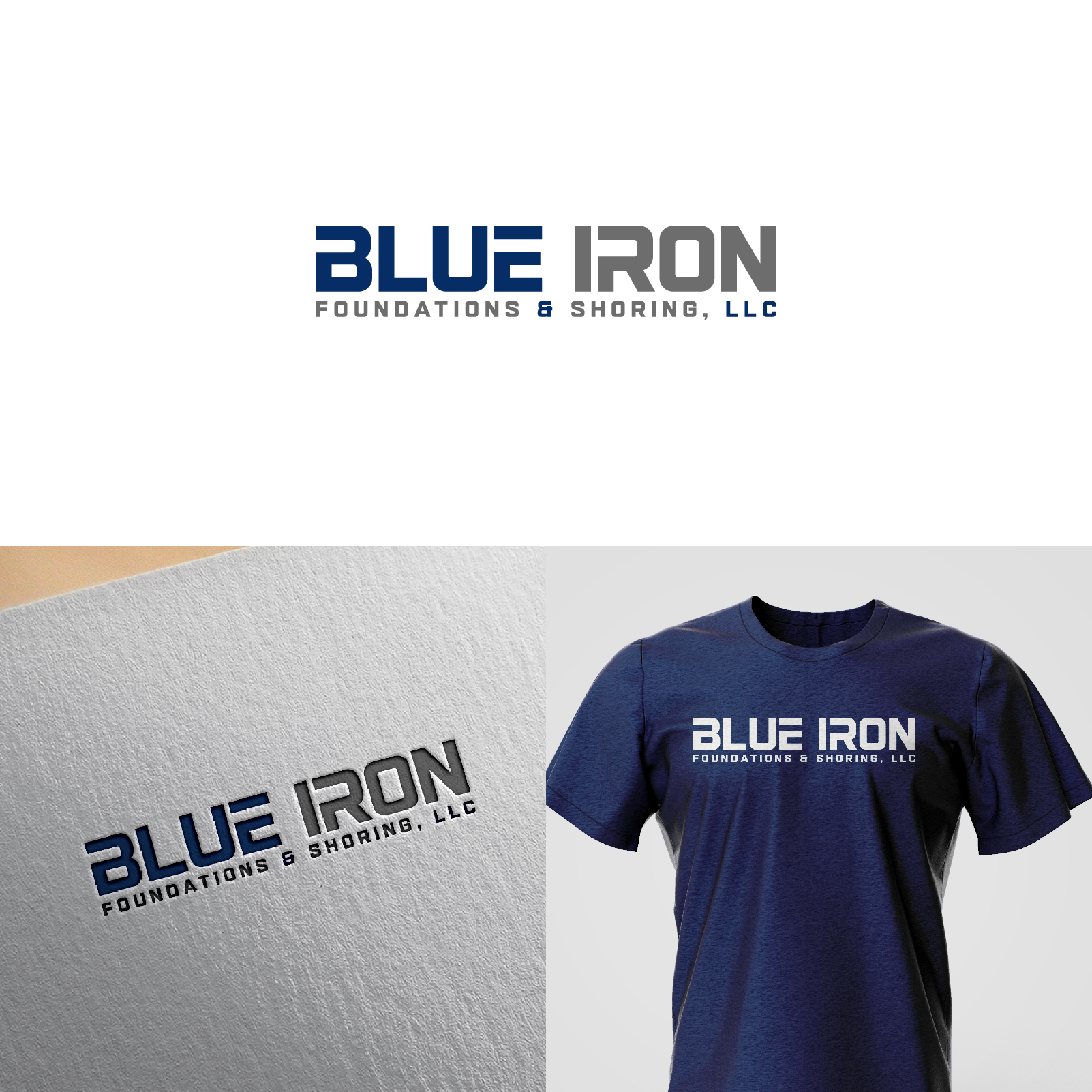 Logo-Design von 4tech services für Blue Iron Foundations & Shoring, LLC | Design #36785340