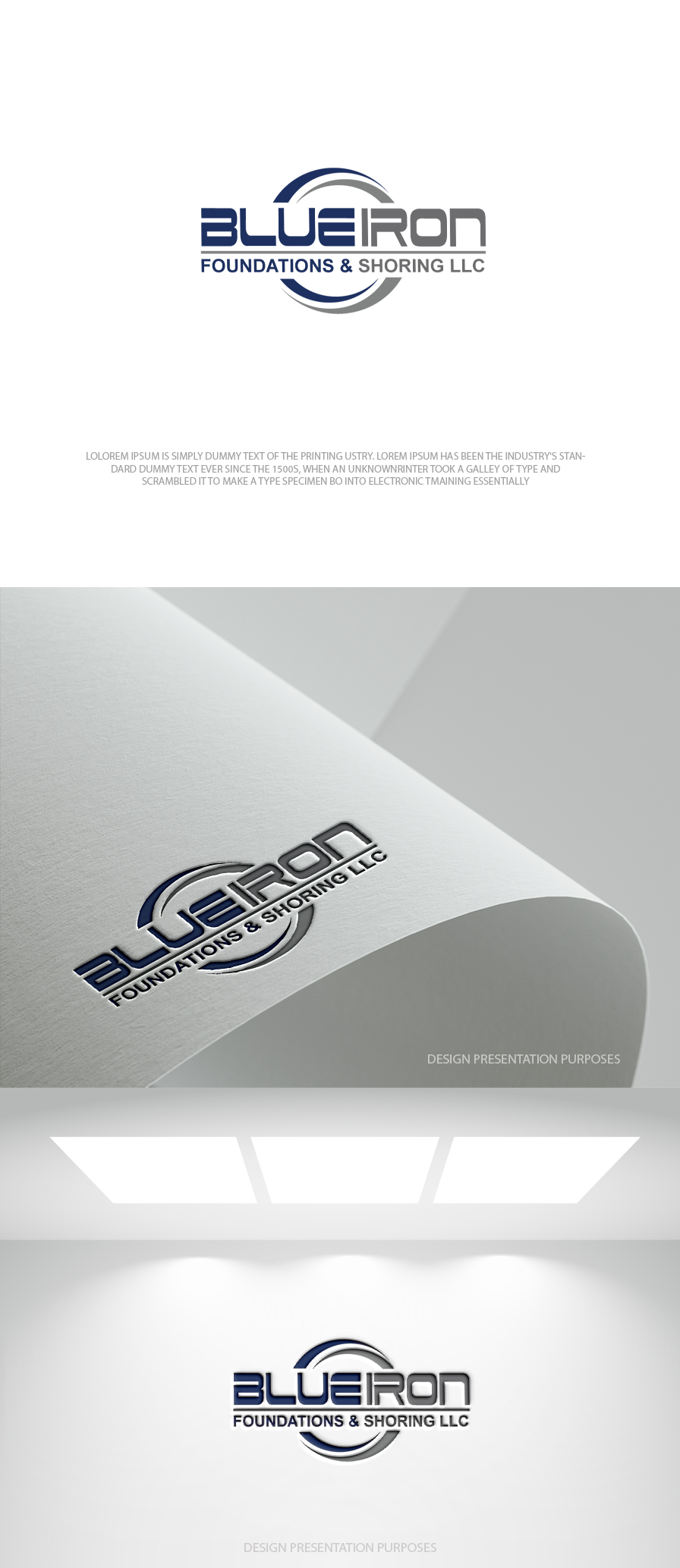Logo-Design von zebronicgraphic für Blue Iron Foundations & Shoring, LLC | Design #36787035