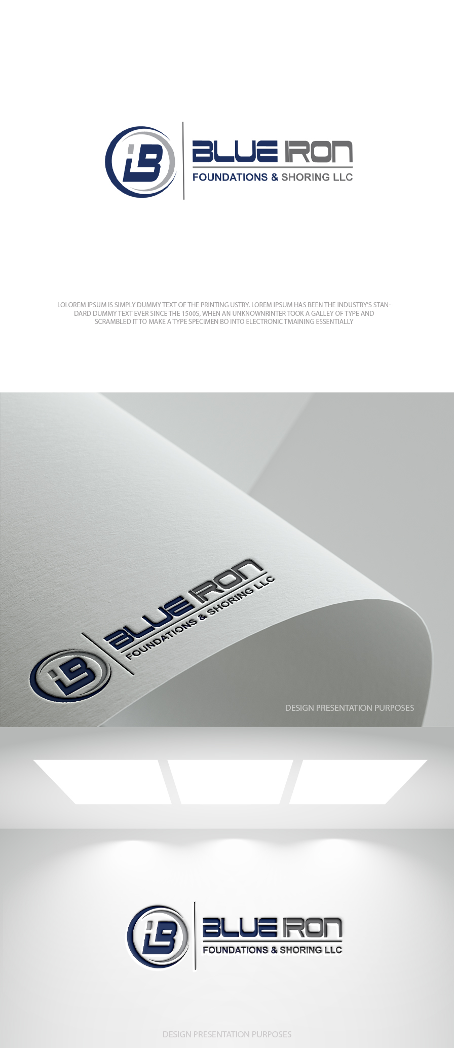 Logo-Design von zebronicgraphic für Blue Iron Foundations & Shoring, LLC | Design #36787036