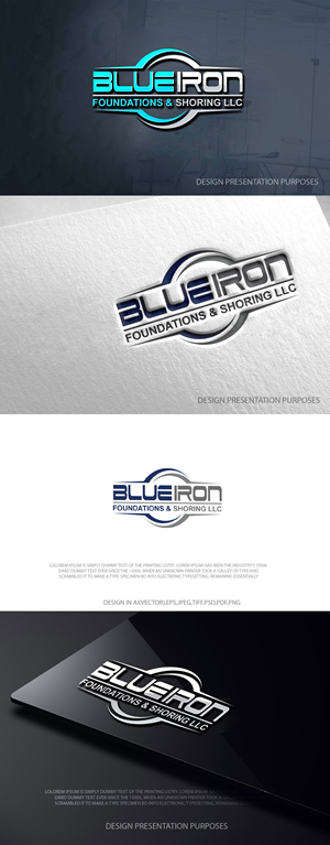 Logo Design by zebronicgraphic for Blue Iron Foundations & Shoring, LLC | Design: #36787041