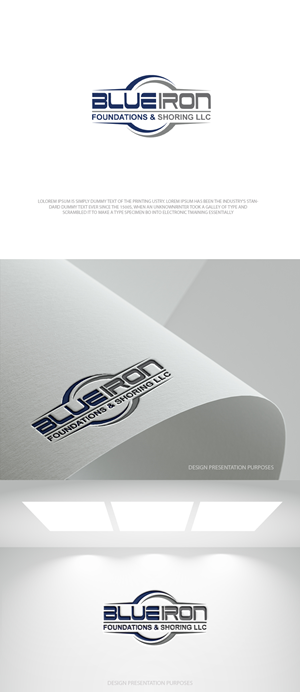 Logo Design by zebronicgraphic for Blue Iron Foundations & Shoring, LLC | Design: #36787042