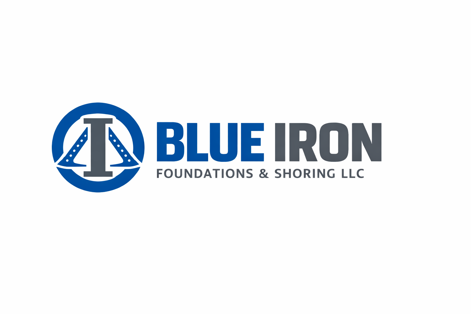 Logo Design by Minang Art_Studio for Blue Iron Foundations & Shoring, LLC | Design #36820133
