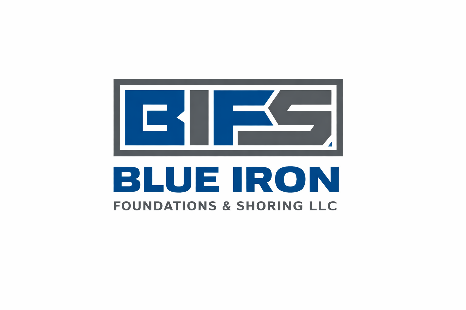Logo Design by Minang Art_Studio for Blue Iron Foundations & Shoring, LLC | Design #36821559