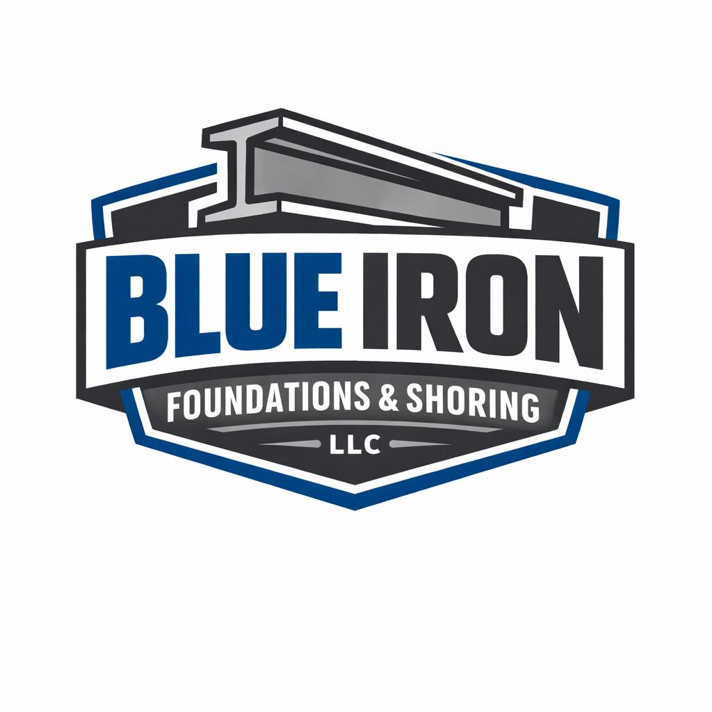 Logo Design by Minang Art_Studio for Blue Iron Foundations & Shoring, LLC | Design #36821560