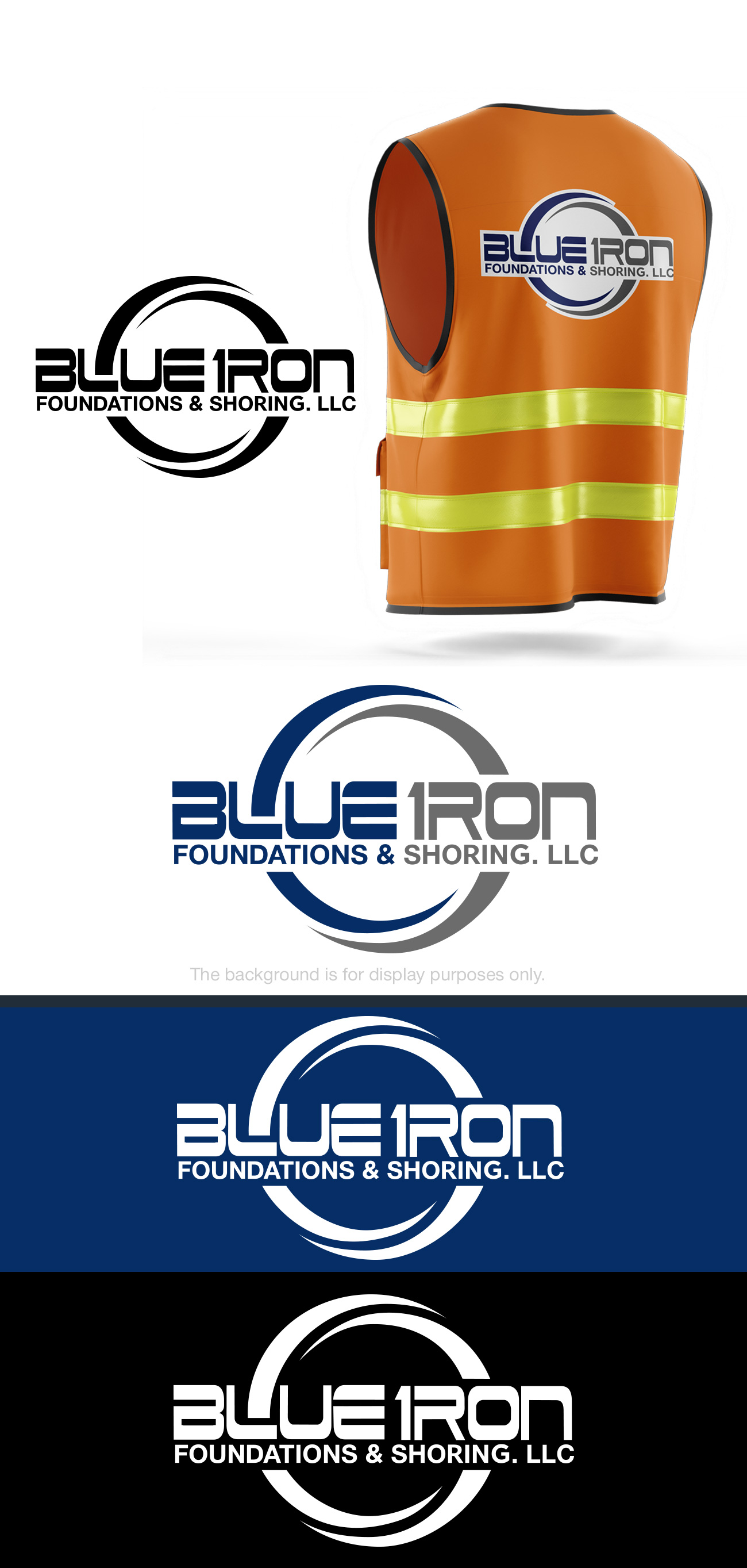 Logo Design by edwinnegz1 for Blue Iron Foundations & Shoring, LLC | Design #36785385