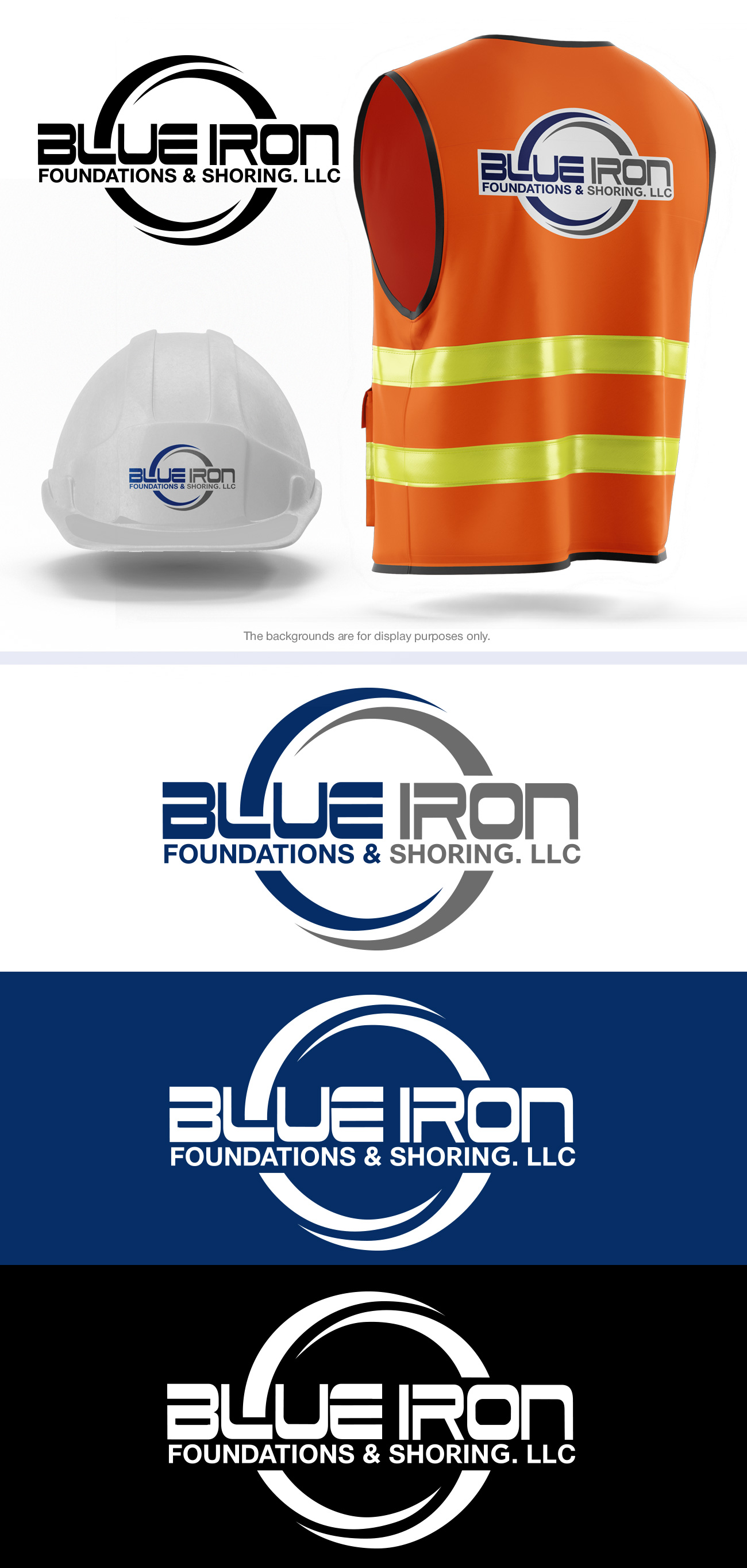Logo Design by edwinnegz1 for Blue Iron Foundations & Shoring, LLC | Design #36822062