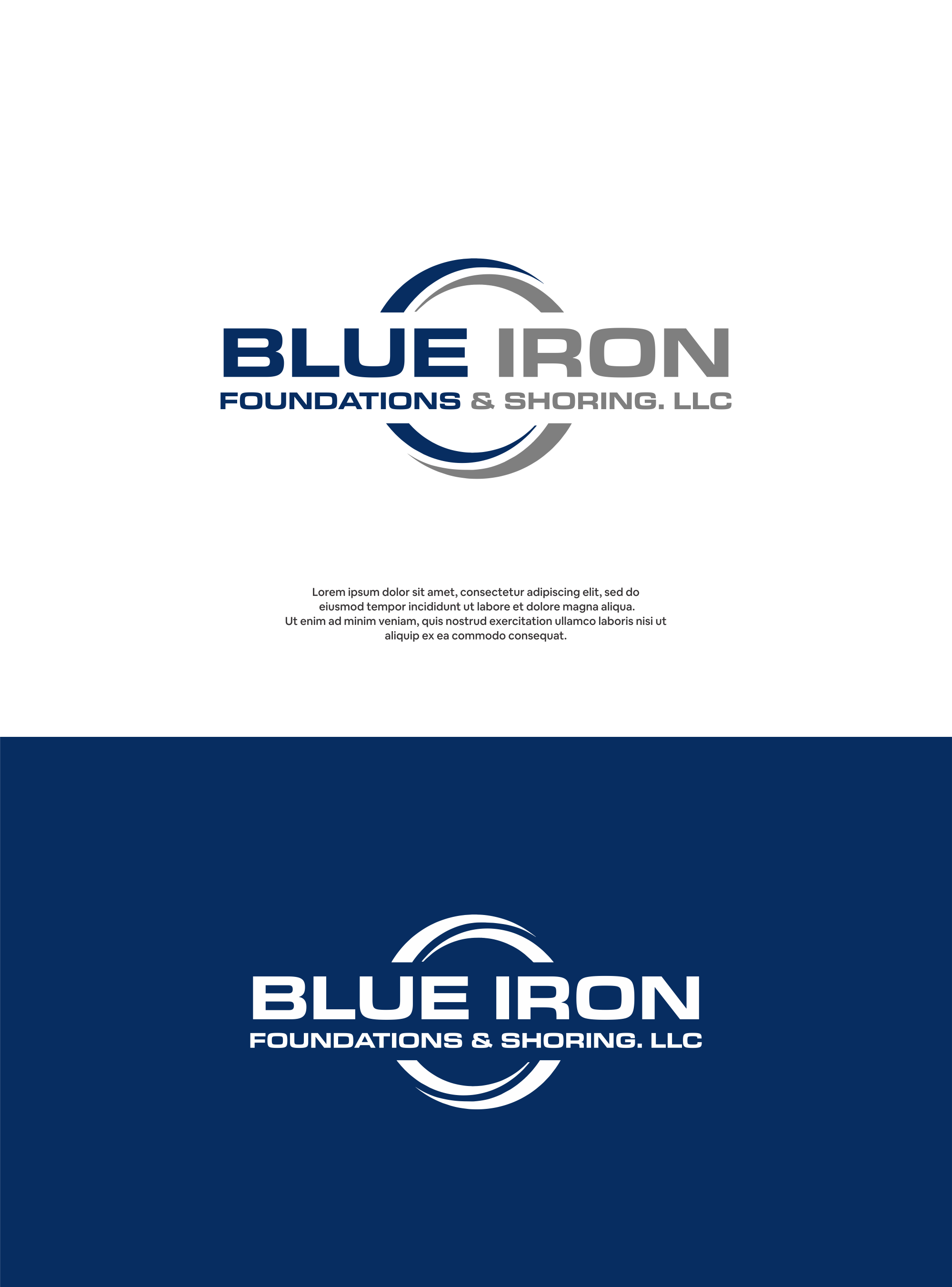 Logo-Design von DesignFirst für Blue Iron Foundations & Shoring, LLC | Design #36786615