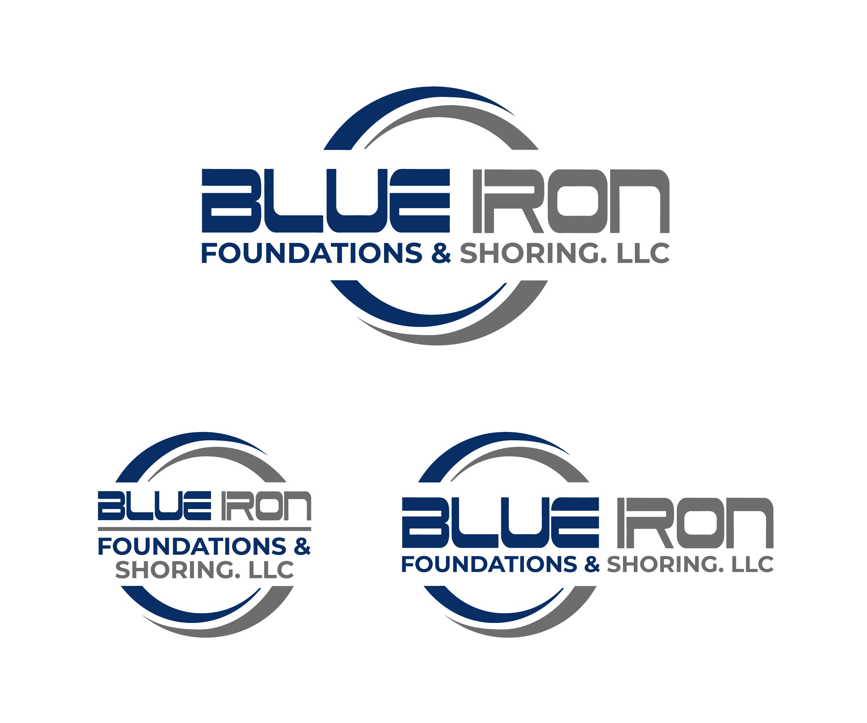 Logo-Design von genzo für Blue Iron Foundations & Shoring, LLC | Design #36815566