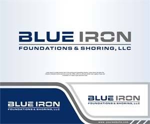 Logo Design by dobleh_creative for Blue Iron Foundations & Shoring, LLC | Design: #36785790