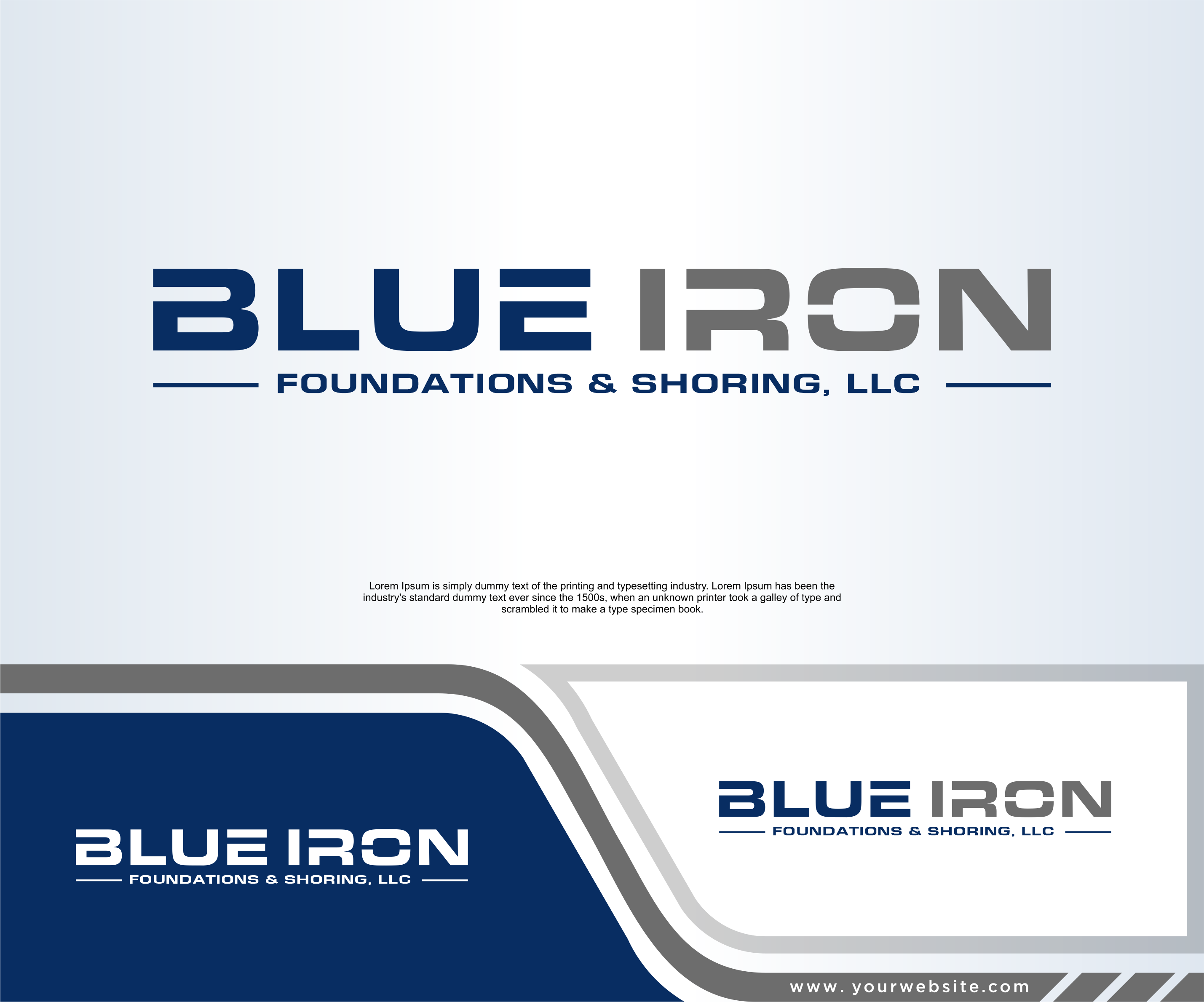 Logo-Design von dobleh_creative für Blue Iron Foundations & Shoring, LLC | Design #36788185