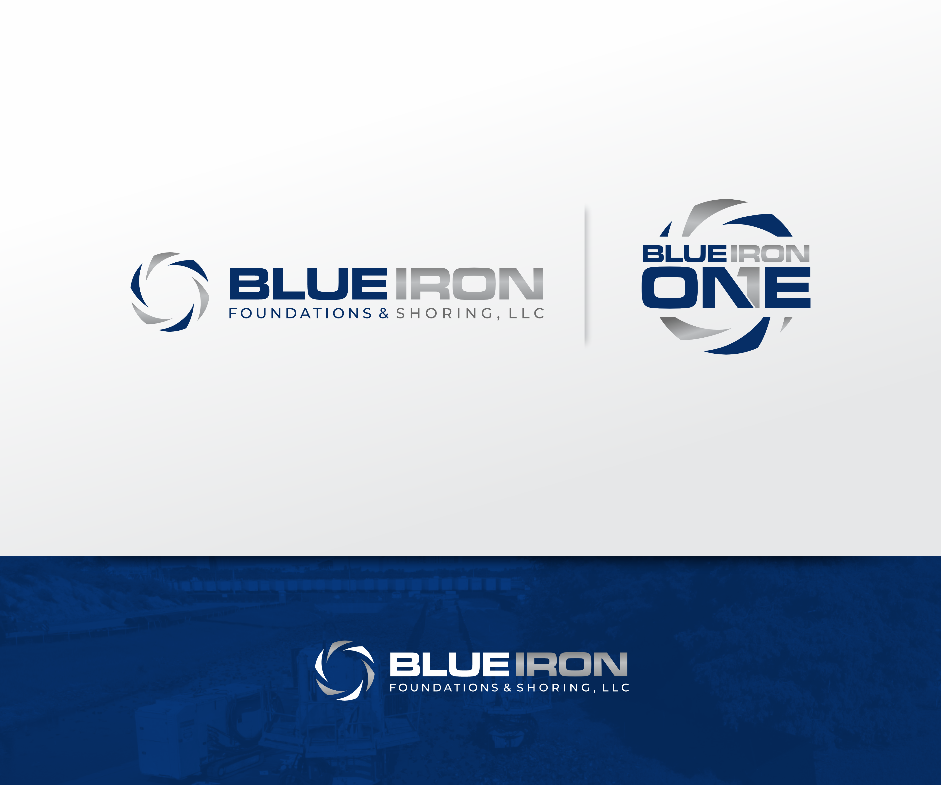 Logo Design by Valmor Harpia for Blue Iron Foundations & Shoring, LLC | Design #36799510